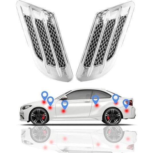Air Flow Duct Racing Side Scoop Vent Air Flow Sticker Universal for All Cars (Pack of 2) (CLS2391745)