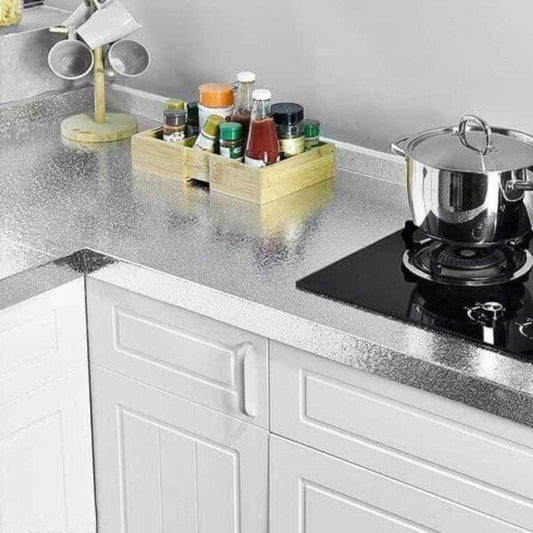 Kitchen Wall Stove Aluminium Foil Oil Proof Stickers Anti-fouling High-Temperature Self-Adhesive Wallpaper Wall Sticker (CLS-1995341)