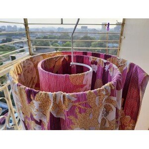 Scale Round Bed Sheet Drying Rack Laundry Hanger for Bed Sheet, Blanket, Mattress, and Towel, White, Iron (CLS-201238604)