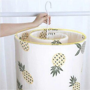 Scale Round Bed Sheet Drying Rack Laundry Hanger for Bed Sheet, Blanket, Mattress, and Towel, White, Iron (CLS-201238604)