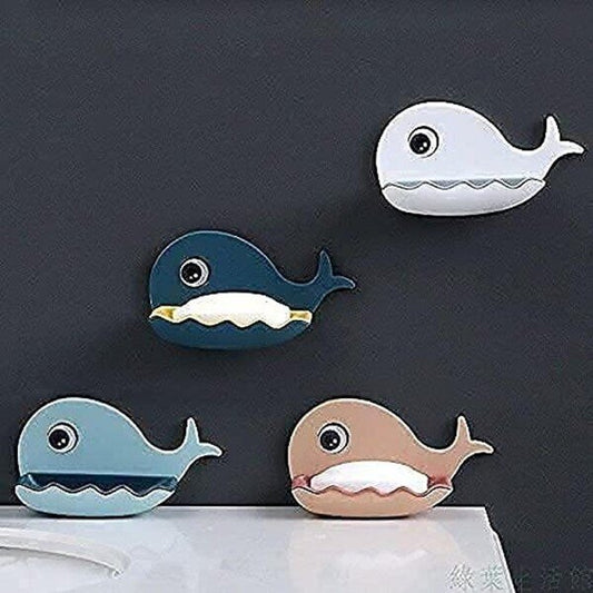 Fish-Shape Self Draining Soap Dish Holder (Pack of 2) (CLS-2389576)