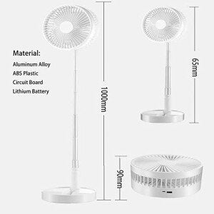 Folding Portable Retractable Floor Fan USB Desk Remote Control Fan (CLS-2390542)