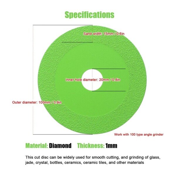Max Deals 105mm Glass Cutting Disc – Your Ultimate Solution for Precise Glass and Ceramic Cutting (CLS-308674225)