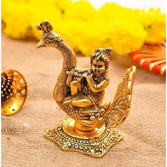 Gold Plated Krishna Idol Showpiece (CS-1636265)