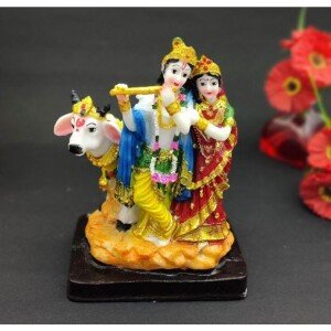 Lord Radha Krishna Idol Statue, 16 cm (CS-2357302)