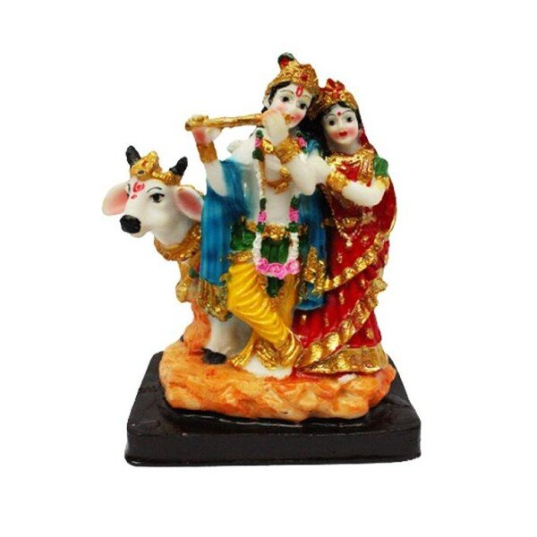 Lord Radha Krishna Idol Statue, 16 cm (CS-2357302)