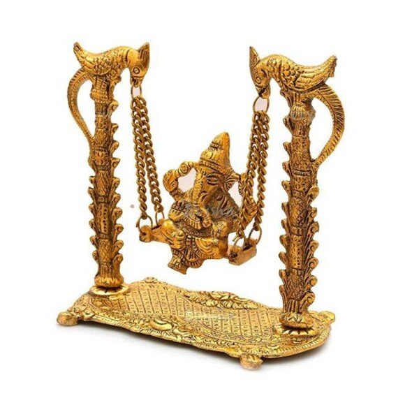 Oxide Metal Handcraft Ganesha Jhula Swing Decorative Showpiece (CS-2361796)
