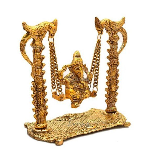 Oxide Metal Handcraft Ganesha Jhula Swing Decorative Showpiece (CS-2361796)