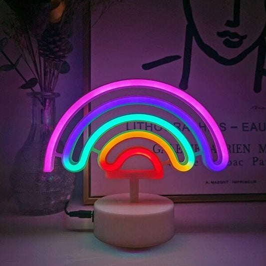 Rainbow Neon Night LED Lamp Table Bedside LED Lamp for Bedroom (CS-2391476)