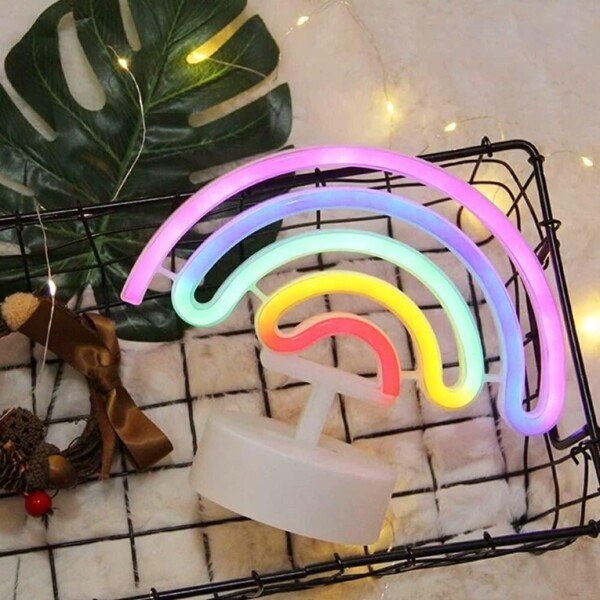 Rainbow Neon Night LED Lamp Table Bedside LED Lamp for Bedroom (CS-2391476)