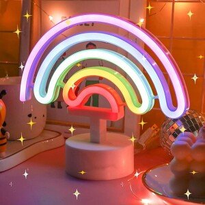 Rainbow Neon Night LED Lamp Table Bedside LED Lamp for Bedroom (CS-2391476)