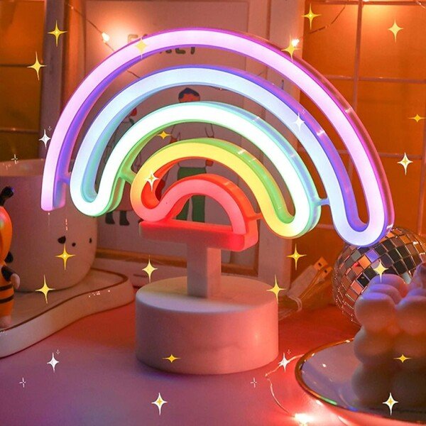 Rainbow Neon Night LED Lamp Table Bedside LED Lamp for Bedroom (CS-2391476)