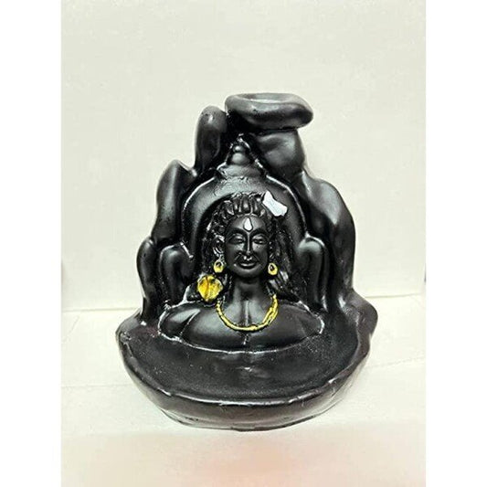 Smoke Fountain Lord Shiva Cone Incense Holder Showpiece with 10 Free Smoke Backflow (CS2362136)