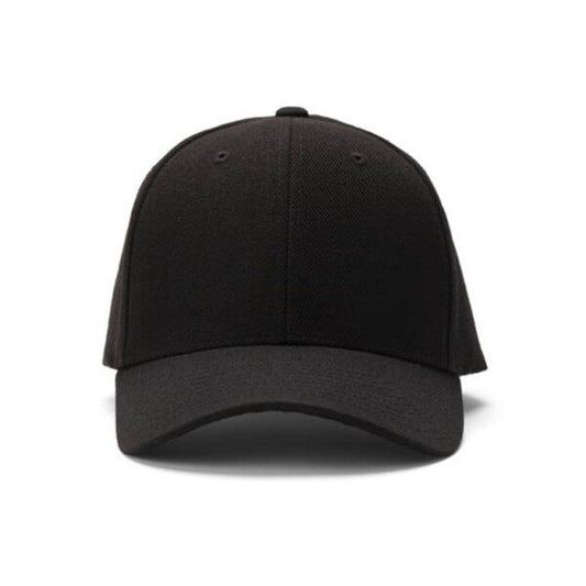Plain Cotton Baseball Cap – Black (KK-2353294)