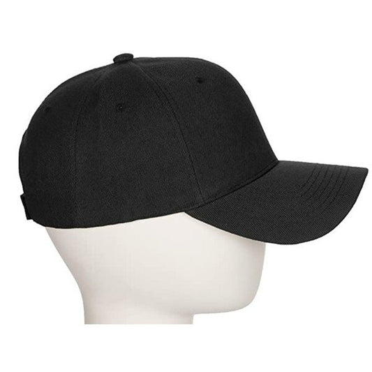 Plain Cotton Baseball Cap – Black (KK-2353293)