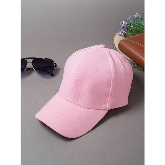 Plain Cotton Baseball Cap – Pink (KK-2353298)