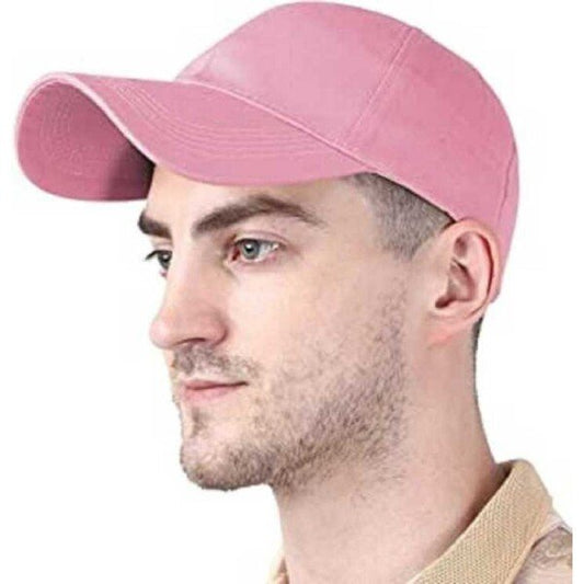 Plain Cotton Baseball Cap – Pink (KK-2353297)