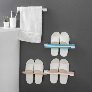 Towel Rail Rack Holder Wall Mounted Bathroom Self-Adhesive Hanging Hanger Shelf Bathroom Home Organizer Supplies (Multicolor) (CLS-241873397)