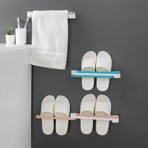 Towel Rail Rack Holder Wall Mounted Bathroom Self-Adhesive Hanging Hanger Shelf Bathroom Home Organizer Supplies (Multicolor) (CLS-241873397)