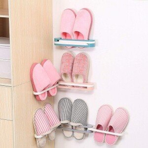 Towel Rail Rack Holder Wall Mounted Bathroom Self-Adhesive Hanging Hanger Shelf Bathroom Home Organizer Supplies (Multicolor) (CLS-241873397)