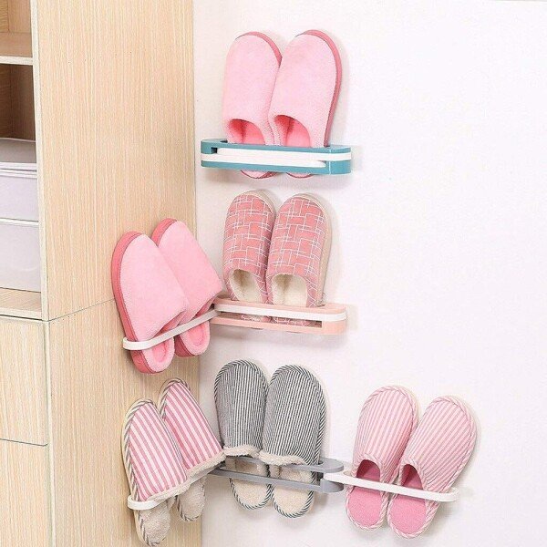 Towel Rail Rack Holder Wall Mounted Bathroom Self-Adhesive Hanging Hanger Shelf Bathroom Home Organizer Supplies (Multicolor) (CLS-241873397)