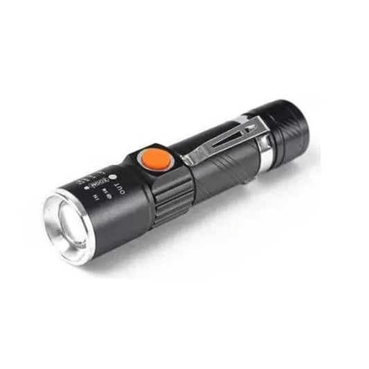 Torch Light USB Rechargeable Zoomable Emergency Long Life Bright Torch Pocket Light (CLS-2386824)