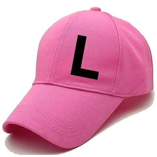 Unisex Plain L Printed Cotton Cap – Pink (KK-2215773)
