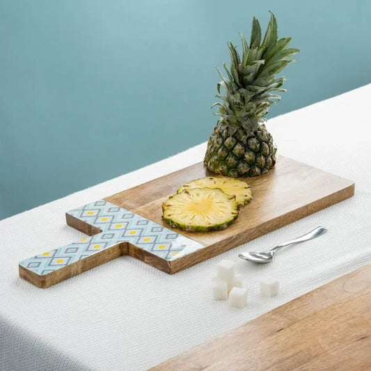 Buy Arancini Rect Serving Board W Handle – Blue Barfi