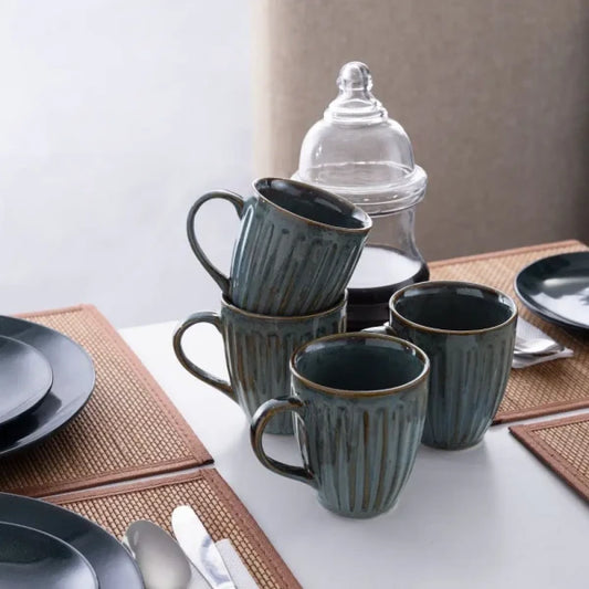 Buy Backwaters Set of 4 Mugs-Blue
