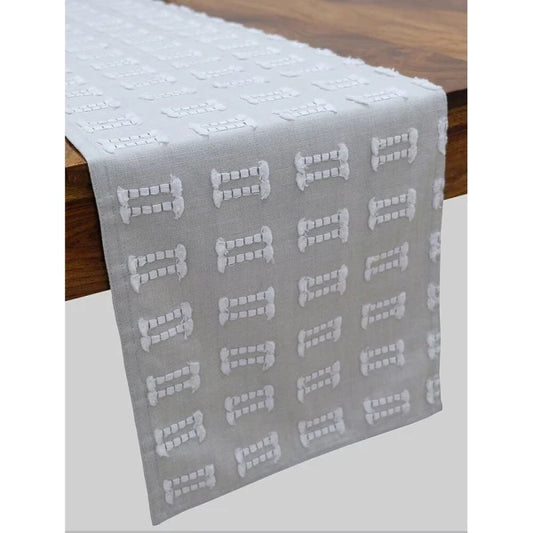 Buy Beige Brown Cotton Printed Rectangle Table Runner