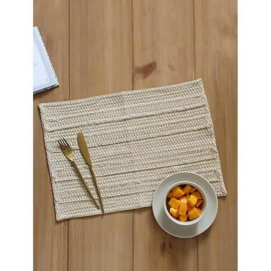 Buy Beige Brown Rectangle Cotton Solid Mats