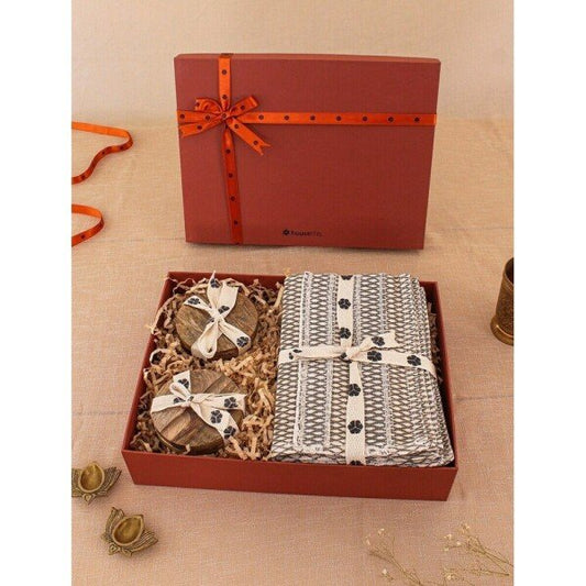 Buy Beige Brown Resin Coaster & Trivet