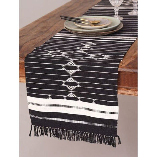 Buy Black Cotton Table Runner