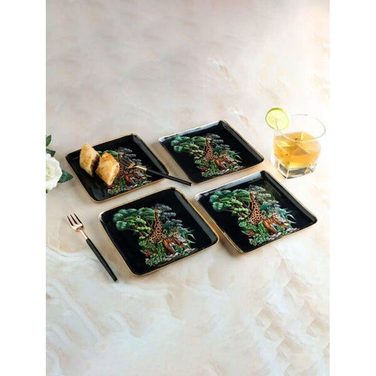 Buy Black Iron Square Hand Crafted Serveware Plates