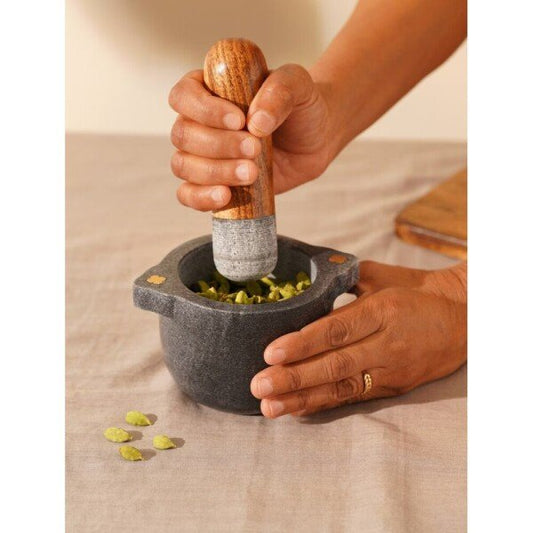 Buy Black Marble Mortar Pestle