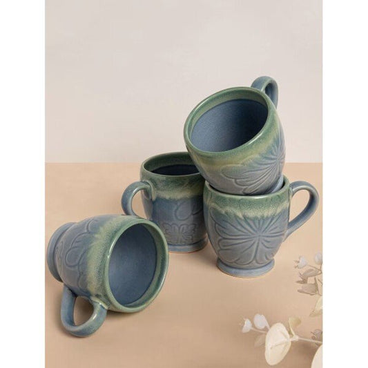 Buy Blue Solid Ceramic Cup