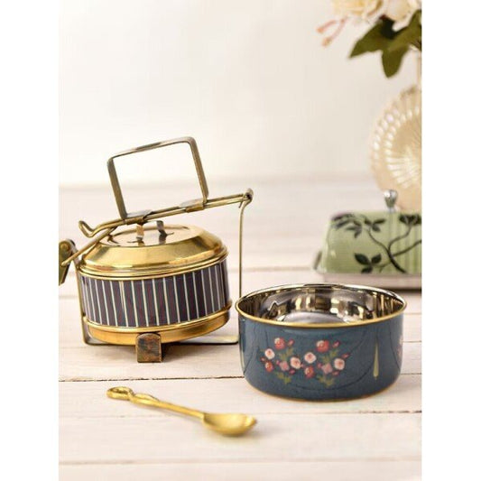 Buy Blue Stainless Steel Printed Storage