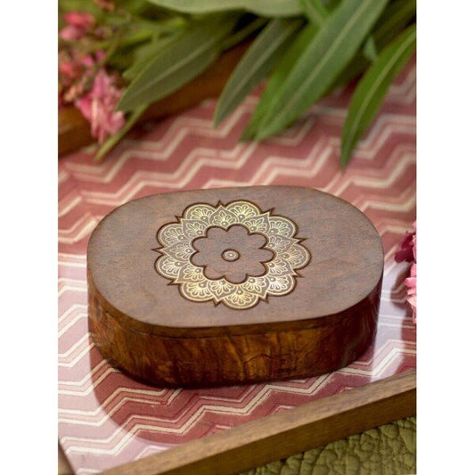 Buy Brown Brass Hand Crafted Storage