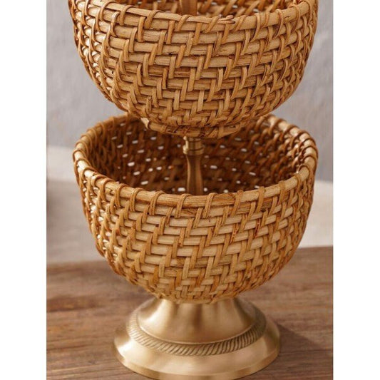 Buy Brown Cane Hand Crafted Tray/Platter