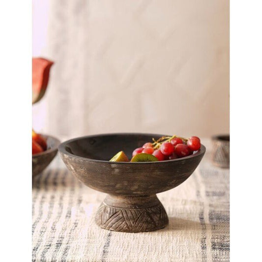 Buy Brown Enamel Wood Bowl