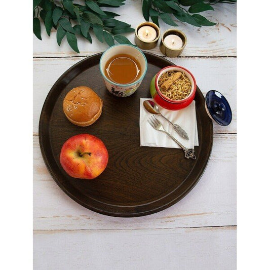 Buy Brown Teak Wood Tray/Platter