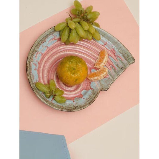 Buy Pink Hand Crafted Ceramic Tray/Platter