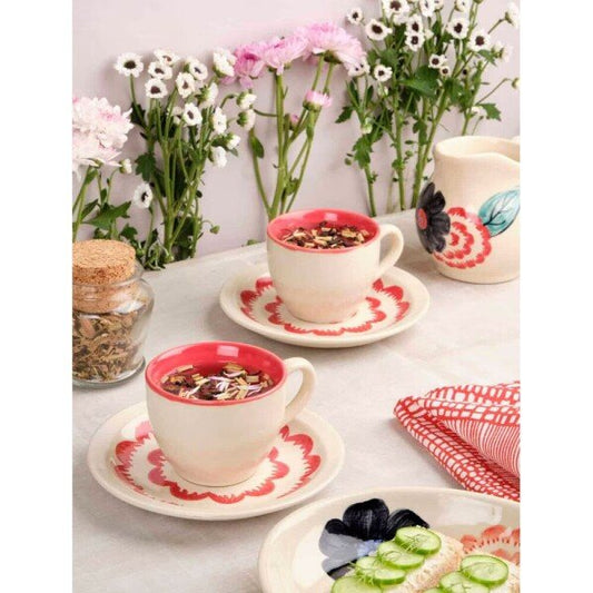 Buy Pink Hand Painted Ceramic Cup