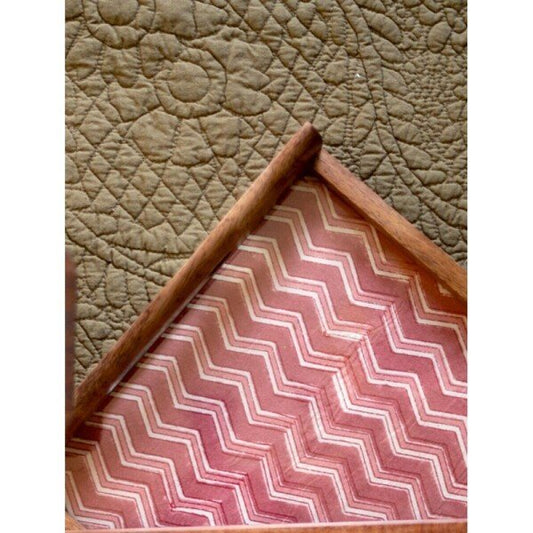 Buy Pink Wood Solid Tray/Platter