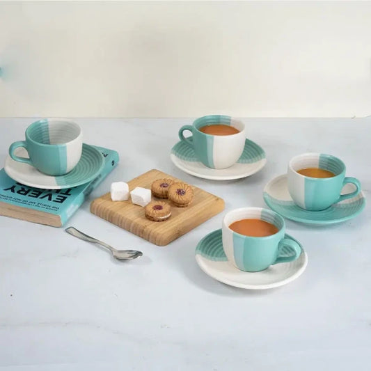 Buy Polychrome Set of 4 Cups and Saucers