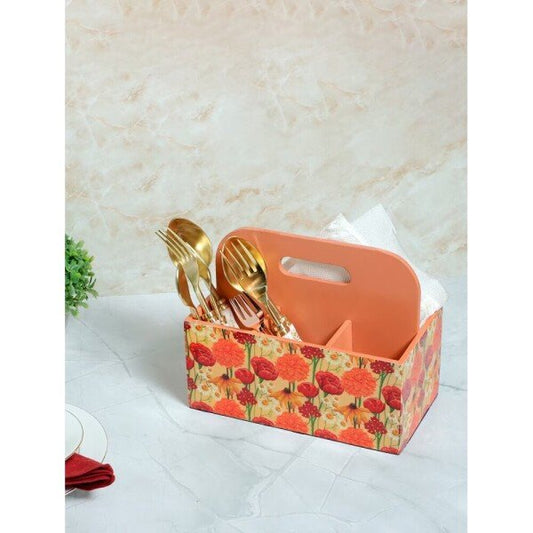 Buy Red Hand Crafted MDF Printed Cutlery