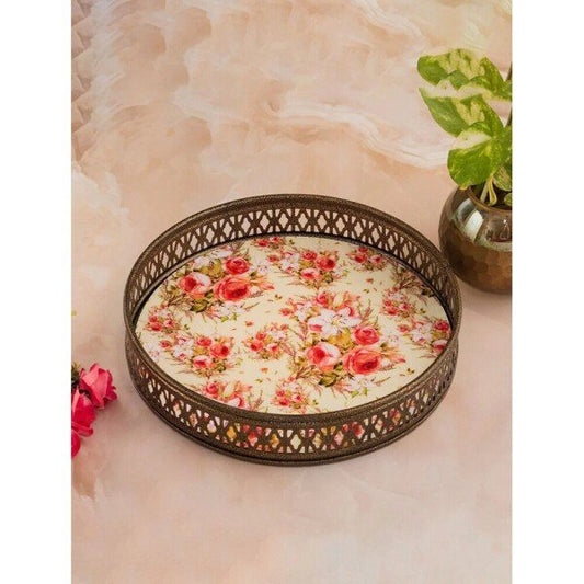 Buy Red Iron Printed Tray Platter