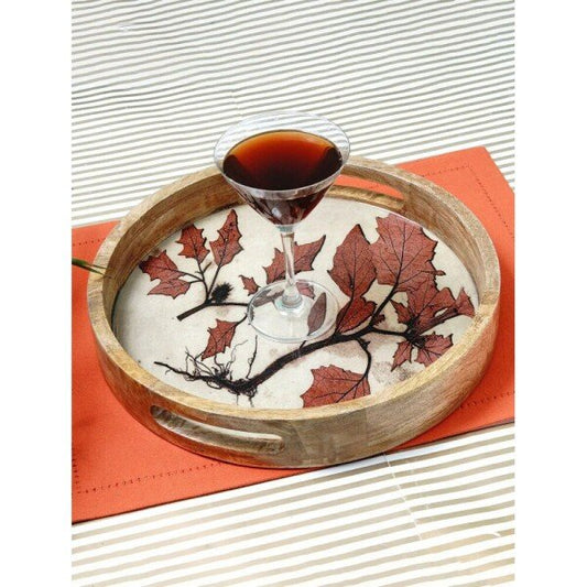 Buy Red MDF Hand Crafted Coaster & Trivet