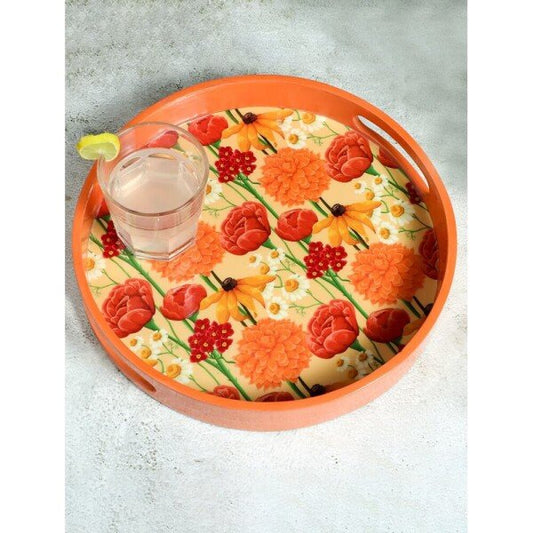 Buy Red MDF Printed Tray/Platter