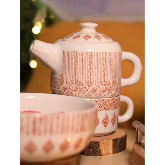 Buy Red Printed Ceramic Cup